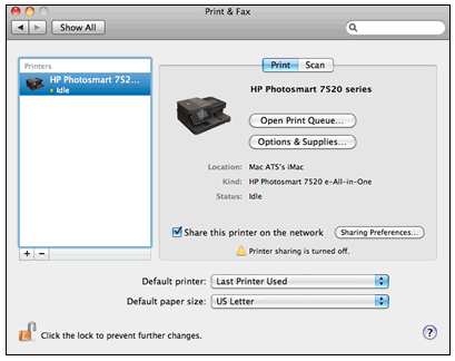 hp easy scan mac does not show scanner